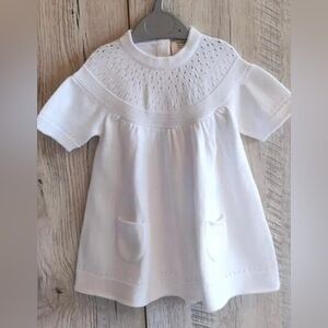 Knit baby girl dress viverano organics